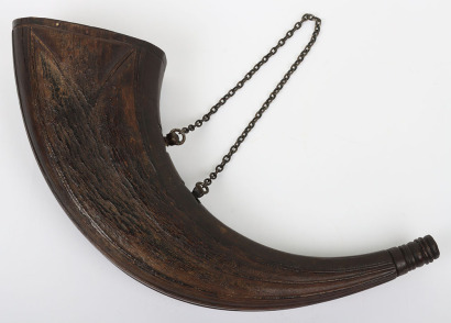Unusual powder horn, possibly 18th century