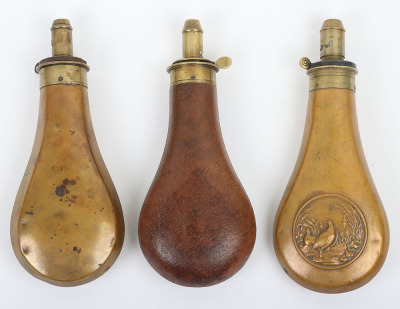 Leather covered gun sized shot flask - 2