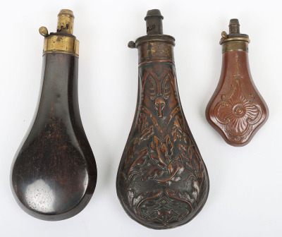 Plain gun sized copper powder flask
