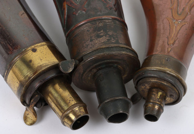 Plain gun sized copper powder flask - 3