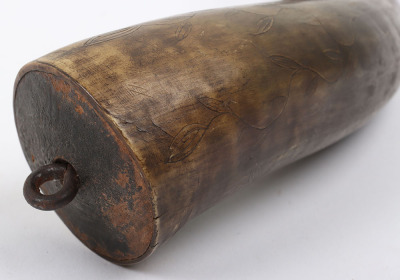 Large salt glazed Lambeth flask - 8