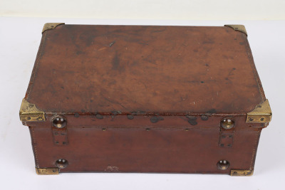 Leather covered ammunition box - 5