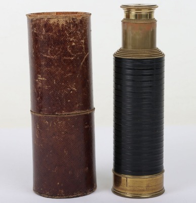 Brass 9 draw telescope script engraved Gargory, Bull Street, Birmingham