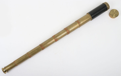 Brass 9 draw telescope script engraved Gargory, Bull Street, Birmingham - 4
