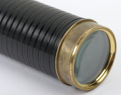 Brass 9 draw telescope script engraved Gargory, Bull Street, Birmingham - 5