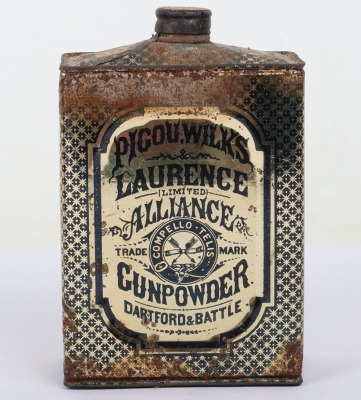 Printed tin gunpowder canister c.1900 - 2