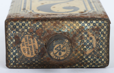 Printed tin gunpowder canister c.1900 - 5