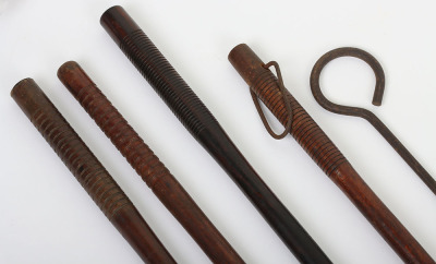 4 assorted Victorian 12 bore hardwood cleaning rods - 2