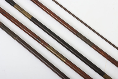 4 assorted Victorian 12 bore hardwood cleaning rods - 4