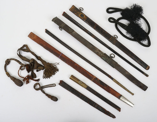 Scabbard for a 19th century hunting hanger with nickel chape