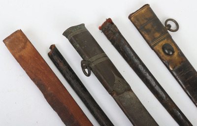 Scabbard for a 19th century hunting hanger with nickel chape - 4