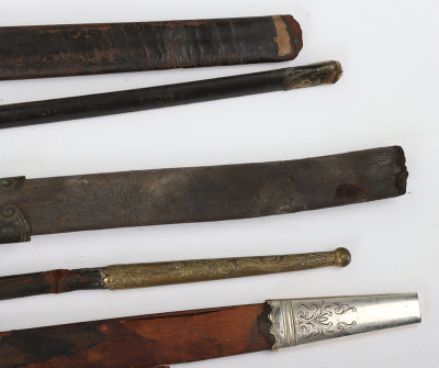 Scabbard for a 19th century hunting hanger with nickel chape - 5