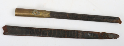 Scabbard for a 19th century hunting hanger with nickel chape - 6