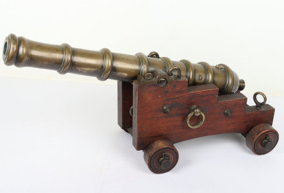 Chinese model brass cannon, probably 19th century