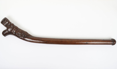 Large heavy Fijian &lsquo;gun stock&rsquo; wooden club