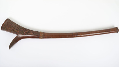 Large heavy Fijian &lsquo;gun stock&rsquo; wooden club