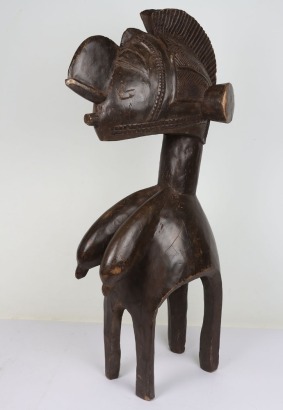 Large carved wooden female figure, Nimba of the Baga people of Guinea