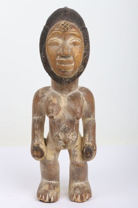 Carved wooden West African fertility figure