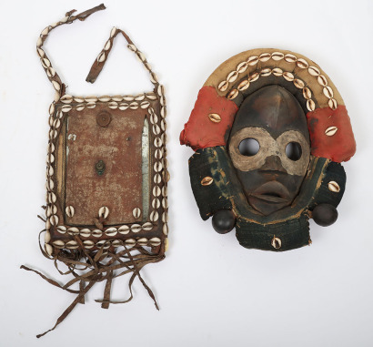 Carved wooden mask from the Ivory Coast