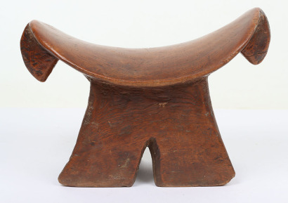 African carved wooden tribal head rest
