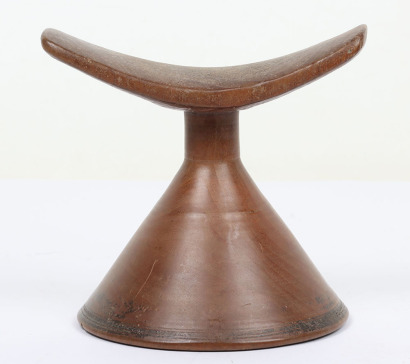 African carved wooden tribal head rest