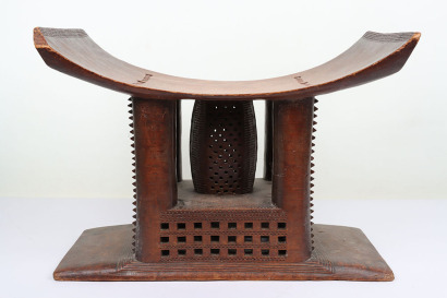 Ashanti carved wooden stool