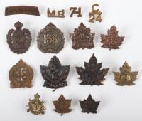 Selection of Canadian Cap Badges, Collar Badges and Shoulder Titles