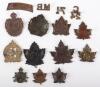 Selection of Canadian Cap Badges, Collar Badges and Shoulder Titles - 2
