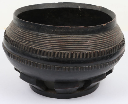 African carved wooden bowl