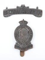 Scarce WW1 Bethnal Green Battalion VTC East London Regiment Cap Badge and Shoulder Title
