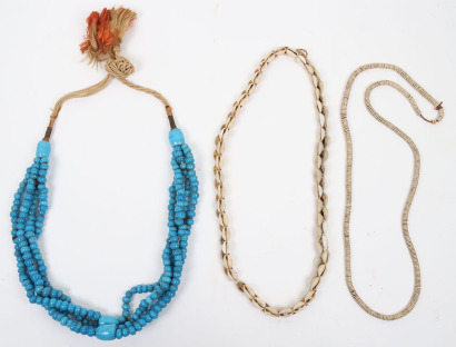 Double string of cowrie shell necklace