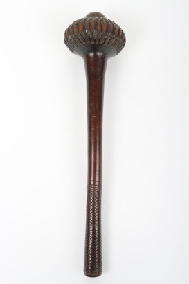 Fijian carved hardwood throwing club Ulu