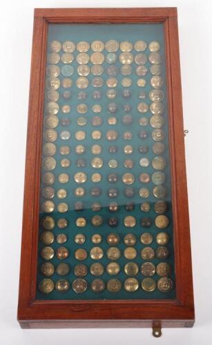 Framed Display of British Officers Tunic Buttons