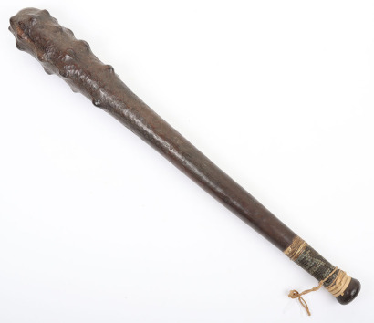 Carved hardwood Sudanese club