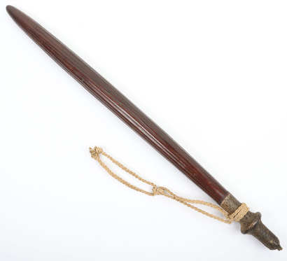 Sudanese carved hardwood club of tapered form