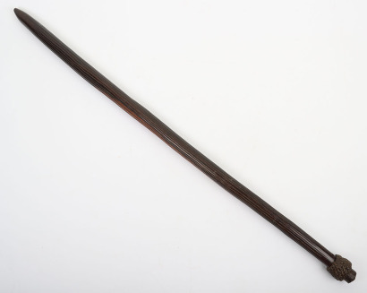 Sudanese carved hardwood club of tapered form