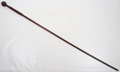 South African carved hardwood staff