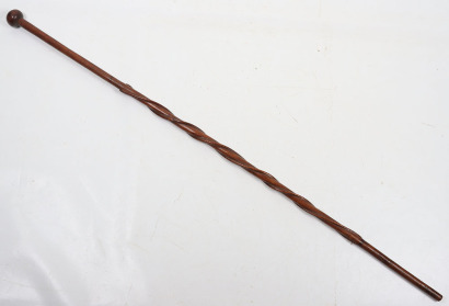 South African carved wooden staff
