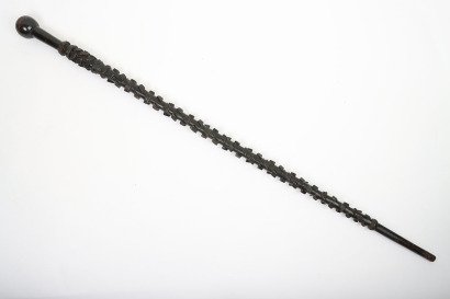 Unusual African carved wooden walking stick