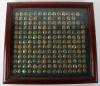 Framed Display of Mostly Victorian Indian Army Officers Tunic Buttons