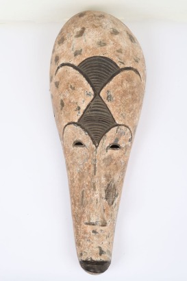 Large Gabon Ngil carved mask of the Fang People