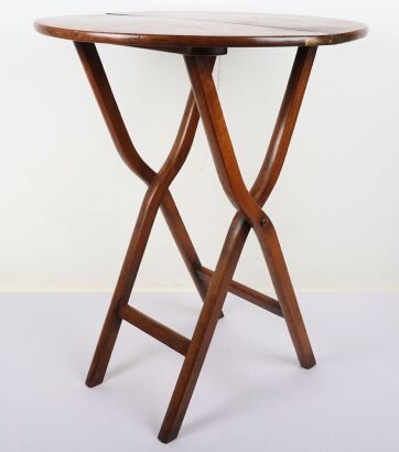 Mahogany folding table of campaign type c.1900
