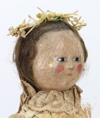 A charming George III carved English wooden doll, circa 1780, - 3