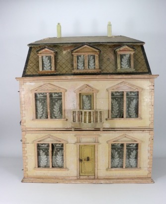 A Christian Hacker three storey dolls house, German circa 1900,