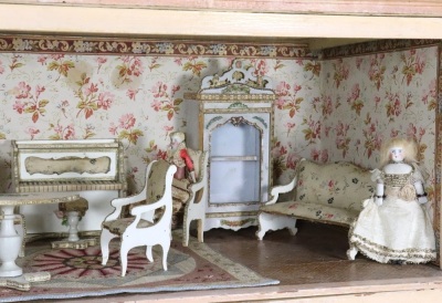 A Christian Hacker three storey dolls house, German circa 1900, - 3