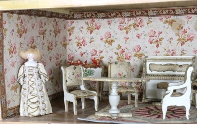 A Christian Hacker three storey dolls house, German circa 1900, - 4