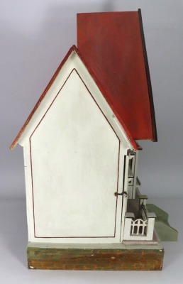 A painted wooden Chalet style Dolls House by Albin Schoenherr, German circa 1915, - 3