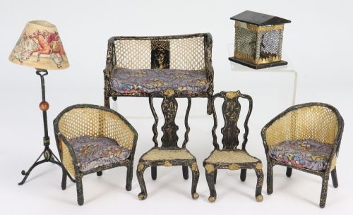 A collection of Westacre dolls house furniture, 1920s,