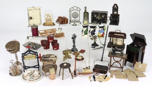 A very good selection of dolls house miniatures, 1920s,