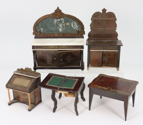 Waltershausen Dolls House furniture, 19th century,
